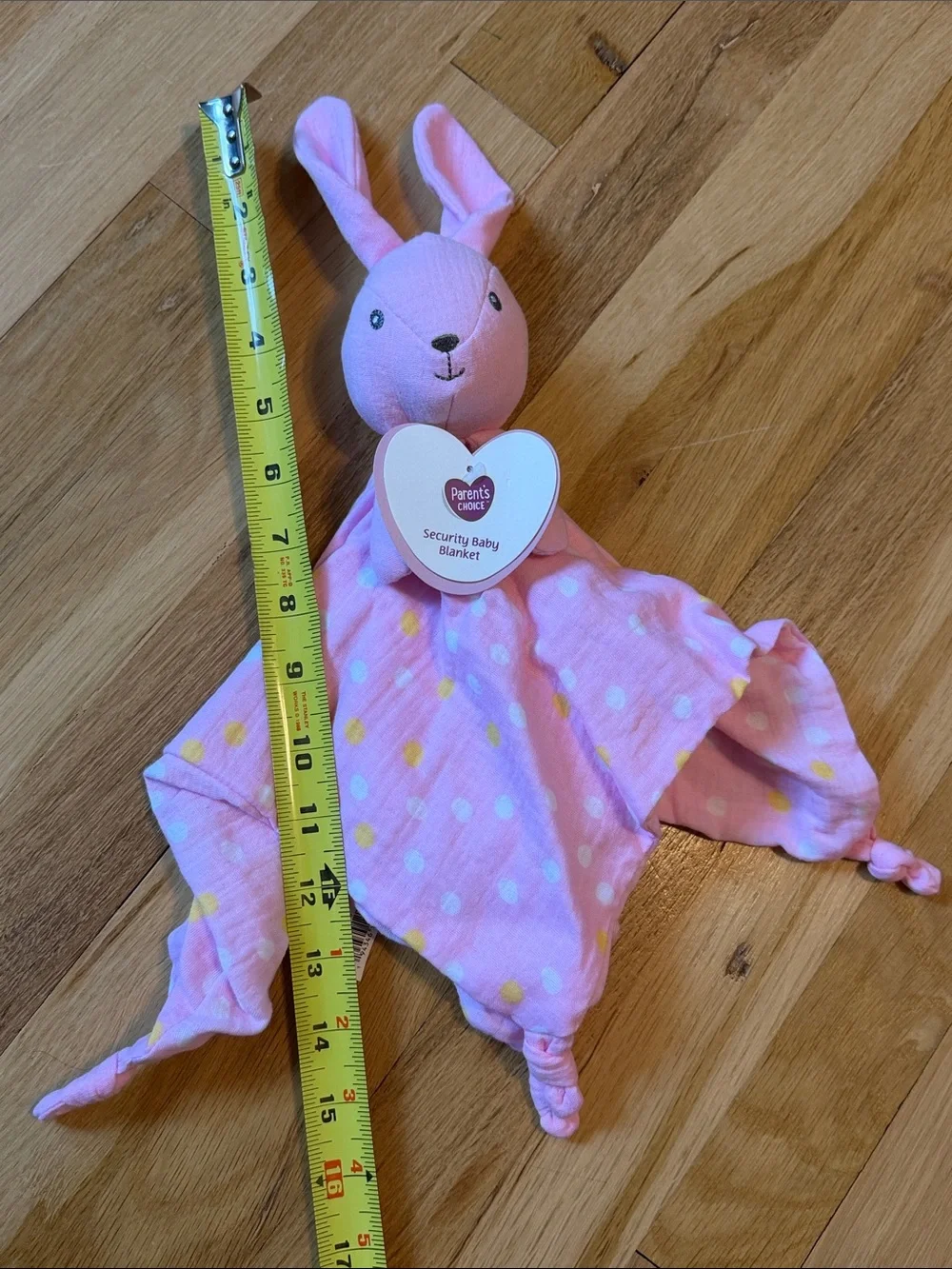NWT Parents' Choice Pink Bunny Security Blanket - Soft Comfort Lovey 🐰